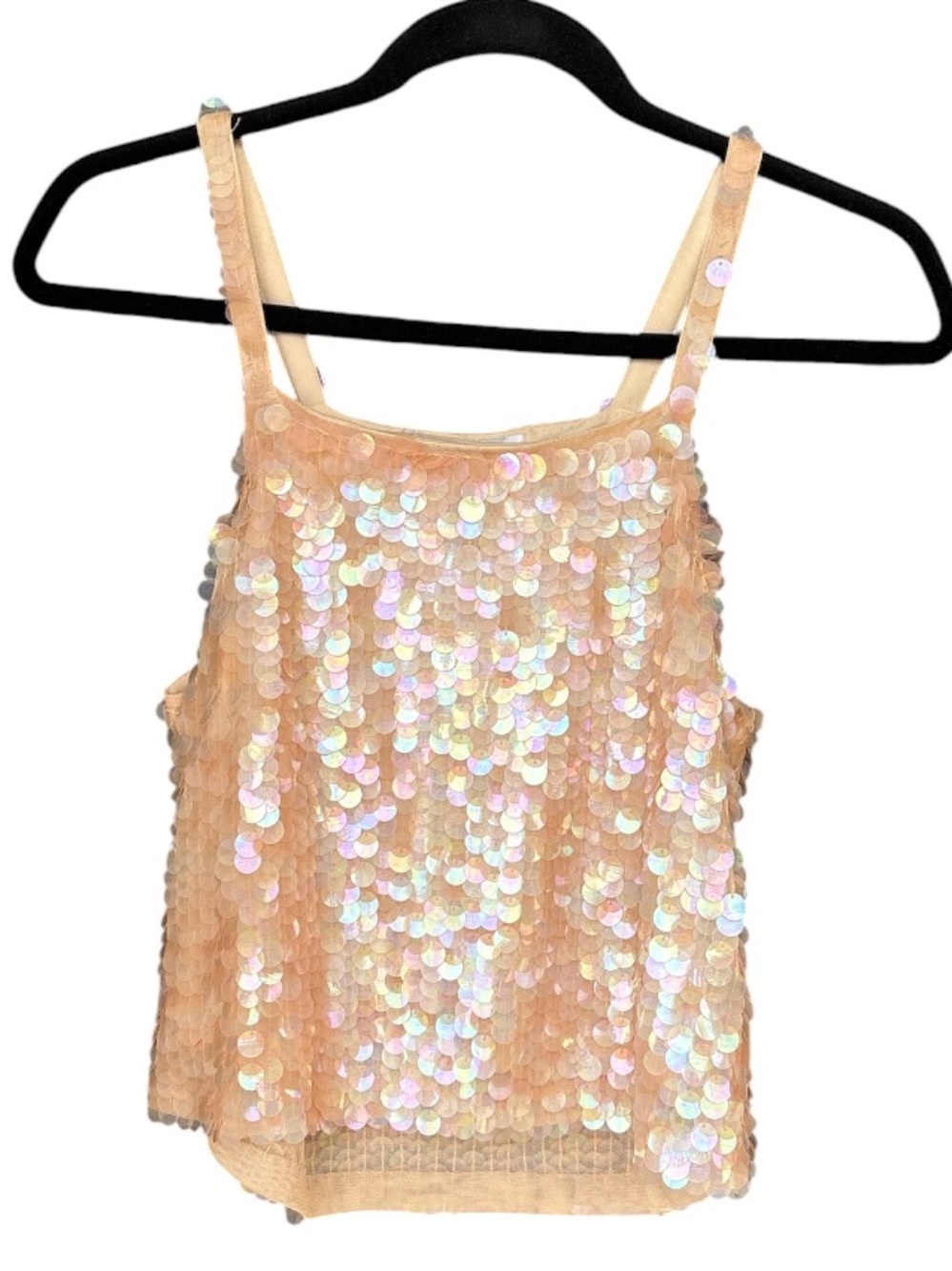 NWT Walter Baker Nikki blush Sequin Tank Top